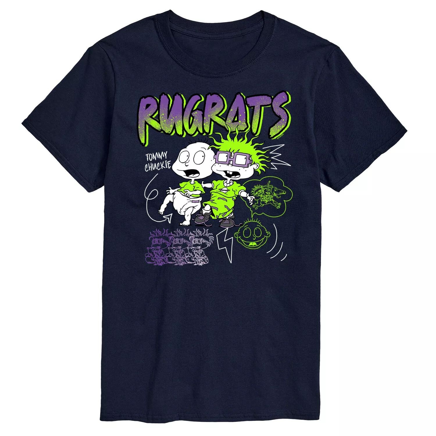

Футболка с рисунком Big & Tall Rugrats Nickelodeon, синий