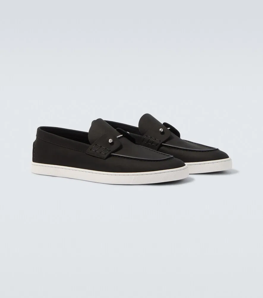 Кожаные туфли-слипоны Chambeliboat Christian Louboutin, черный