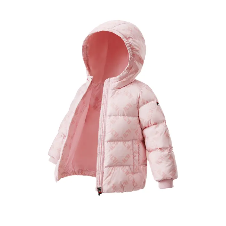 FILA KIDS Розовая пуховая куртка для младенцев и малышей Pink Infant And Toddler — фото 3