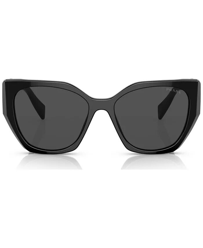 Круглые женские солнцезащитные очки с низкой перемычкой, PR 19ZS PRADA, черный — фото 2