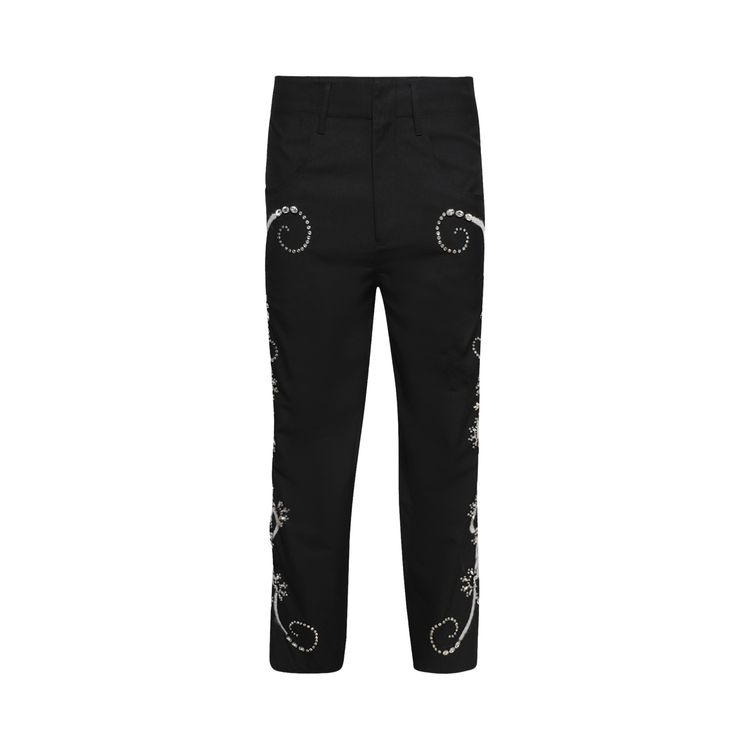 

Брюки BLUEMARBLE Embroidered Baggy Pants Jet Black, черный