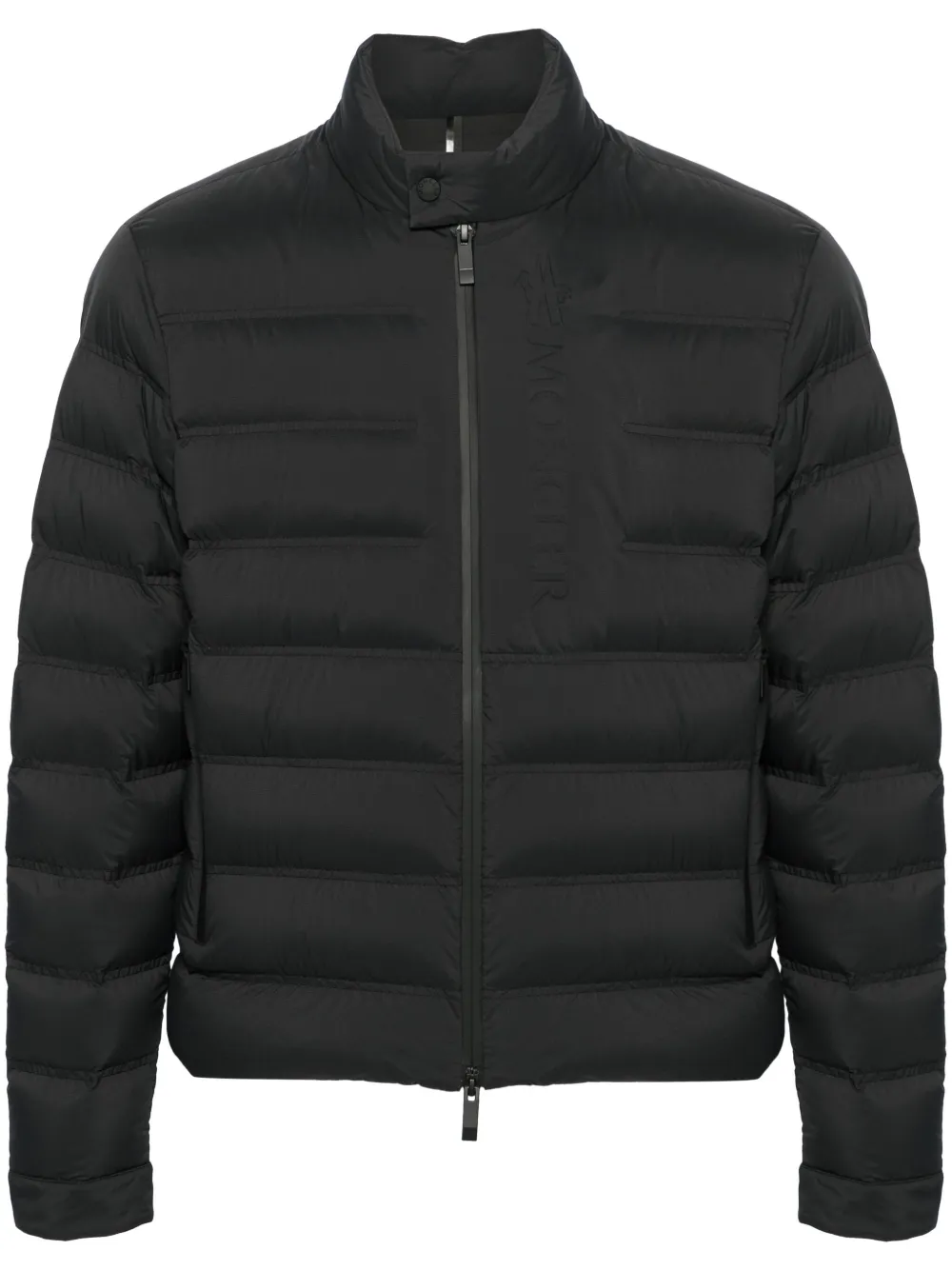 

Пуховик с тисненым логотипом MONCLER, черный