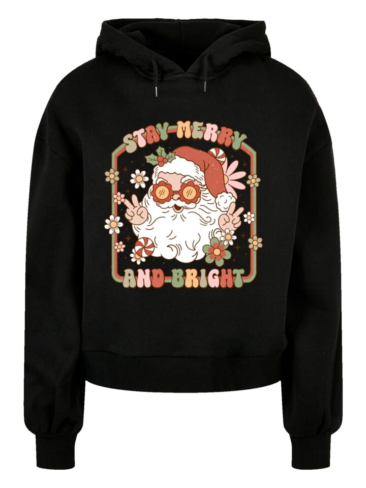 

Пуловер F4NT4STIC Oversized Hoody Stay Merry And Bright Hippie Santa, черный