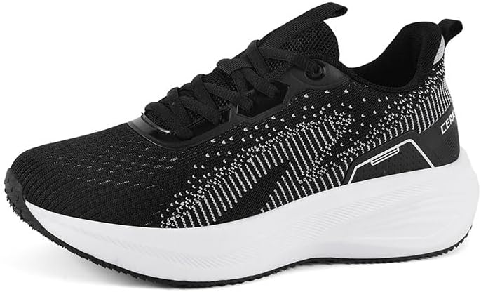 

Мужские дышащие сетчатые кроссовки на шнуровке, с толстой подошвой, легкие, противоскользящие, для бега, подходят для повседневной носки, путешествий, прогулок и игры в бадминтон Igzbibg, серый