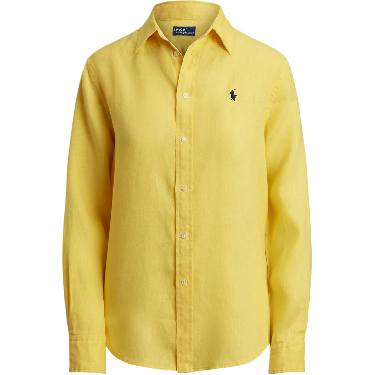Рубашка с вышитым логотипом и закругленным низом Polo Ralph Lauren, Oasis Yellow