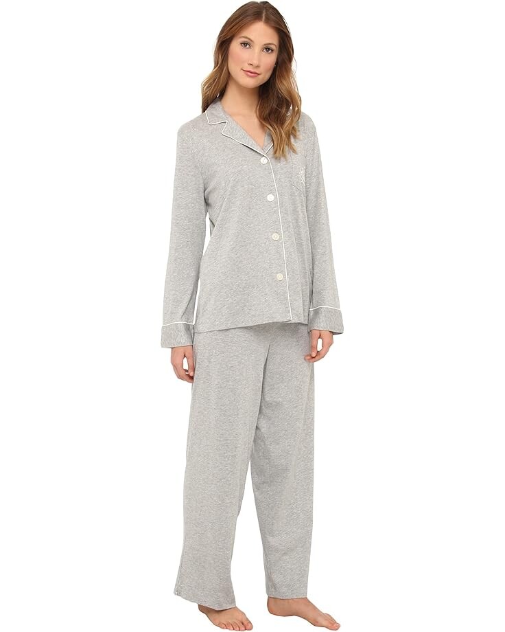 Пижама LAUREN Ralph Lauren Hammond Knits, цвет Heather Grey — фото 4