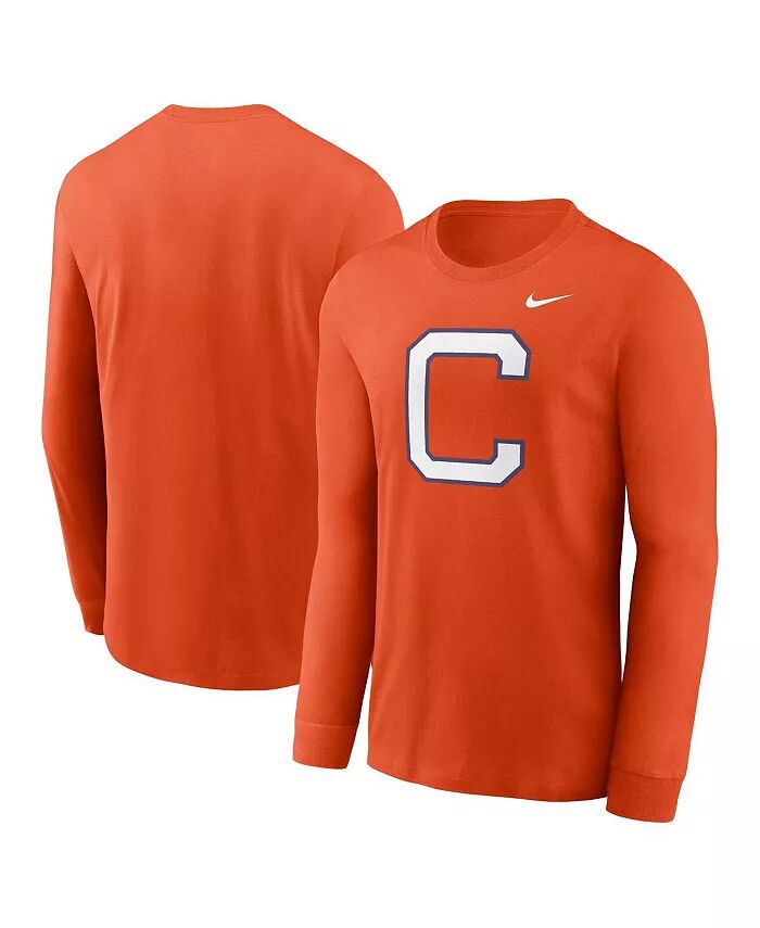 

Мужская оранжевая футболка с длинным рукавом Clemson Tigers Alternate Logo Nike
