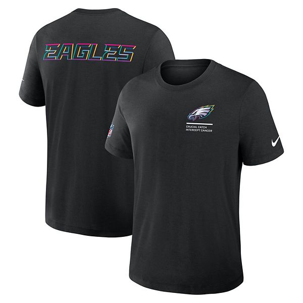 

Мужская черная футболка philadelphia eagles 2025 nfl crucial catch tri-blend dri-fit Nike
