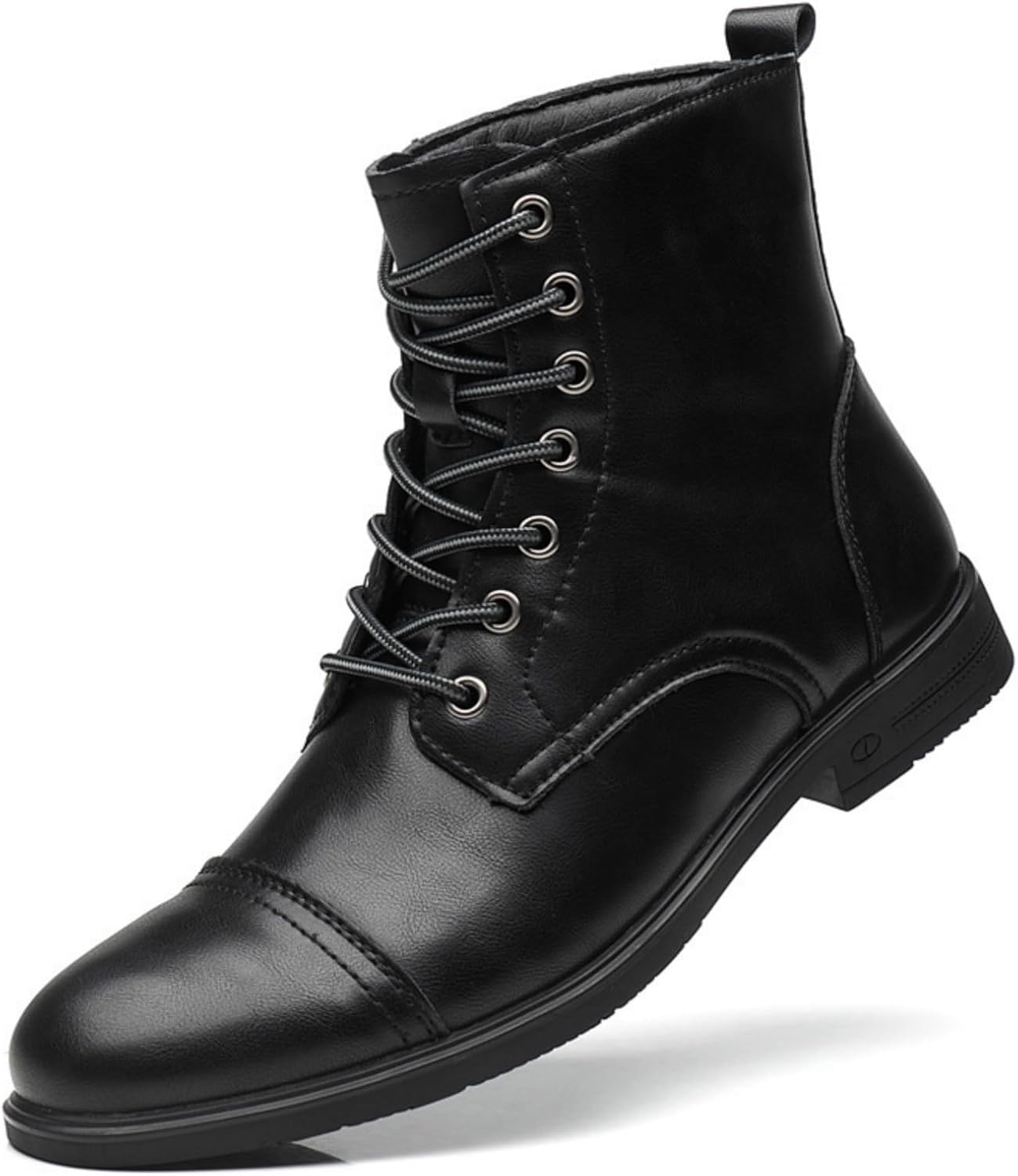 

Мужские ботинки Чак, повседневные и модные, стиль Оксфорд, повседневные кожаные ботинки с пряжкой, ботинки Челси, дезерт-стиль, низкий каблук, классический стиль, легкие и противоскользящие Houdbdol, черный