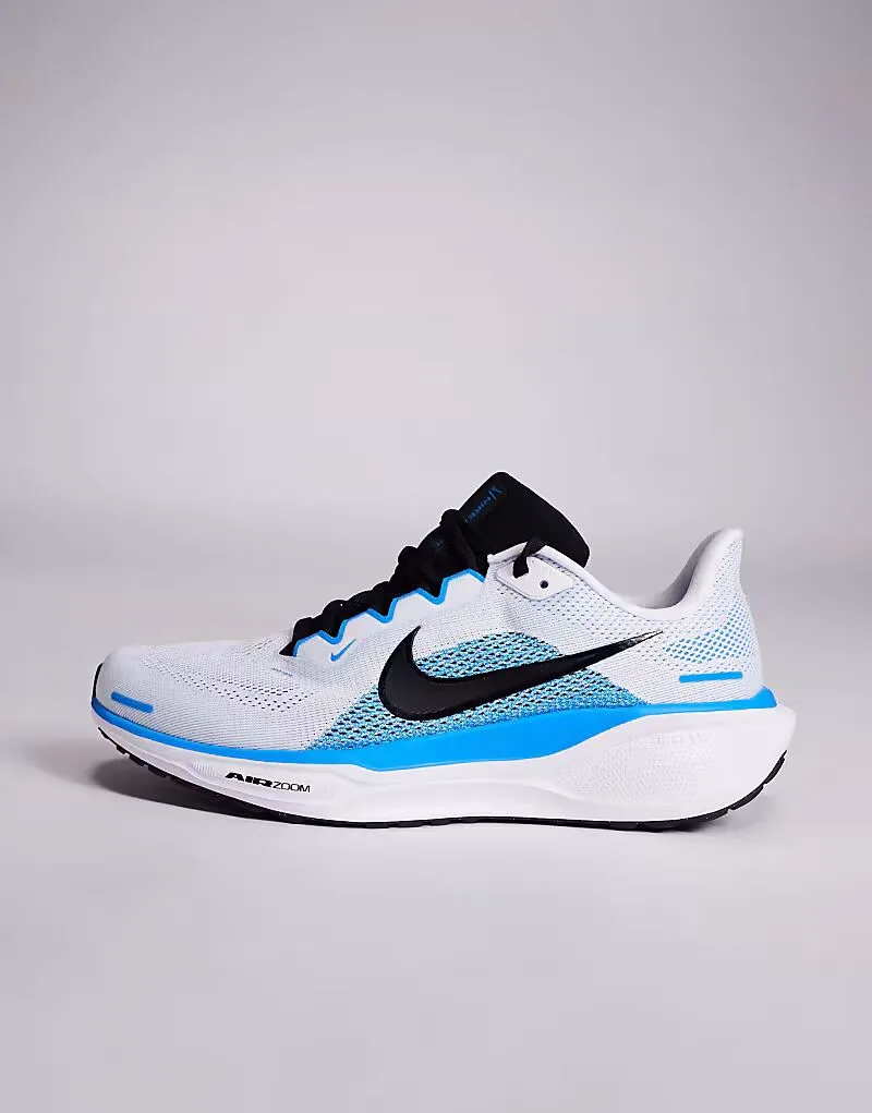 Кроссовки Nike Running Air Pegasus 41 белого и синего цвета — фото 2