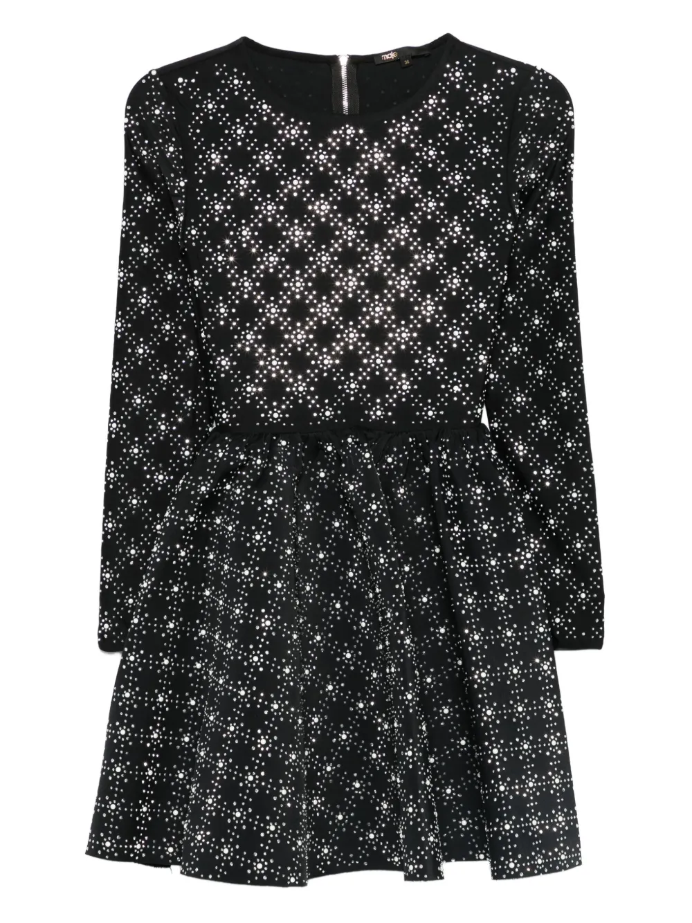 

Трикотажное платье со стразами Maje, черный