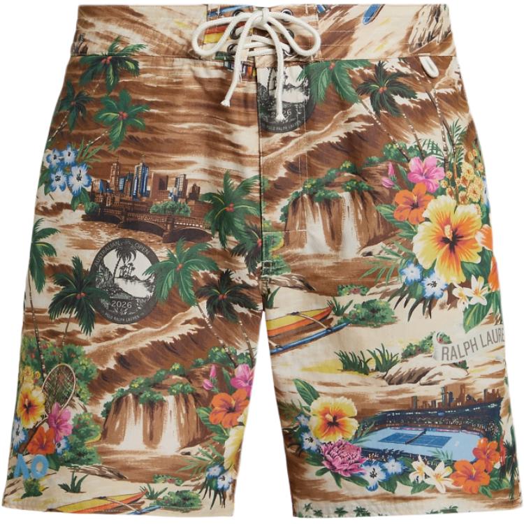 

Шорты пляжные SS26 мужские Polo Ralph Lauren, коричневый
