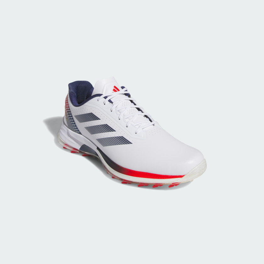 Мужские гольф-кроссовки Adidas Adizero ZG Spikeless, белый/темно-синий/красный — фото 4