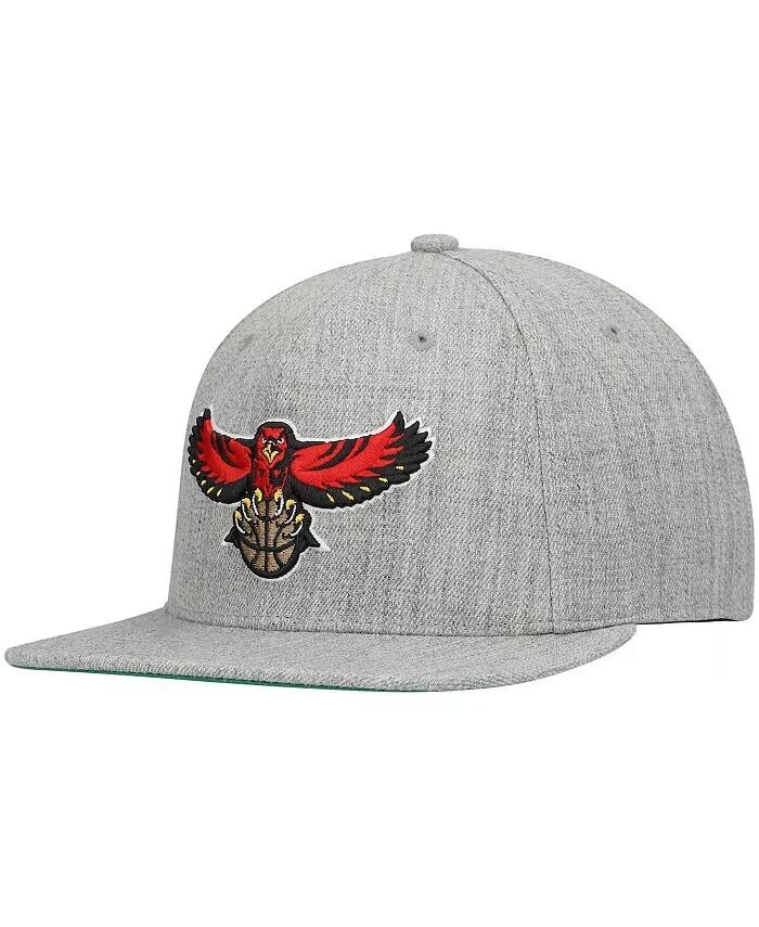 

Мужская серая кепка Snapback Atlanta Hawks Hardwood Classics Team 2.0 с меланжевым отливом Mitchell & Ness
