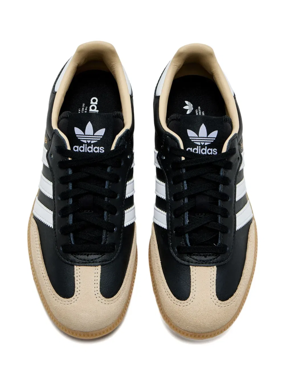 Кроссовки Samba og gs с тремя полосками Adidas Kids, черный — фото 3