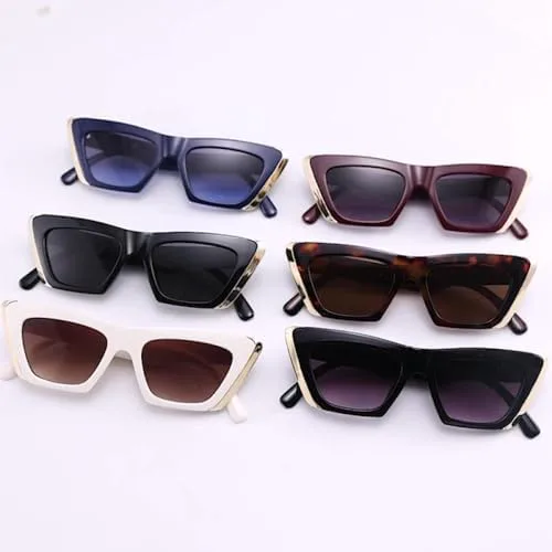 

Солнцезащитные очки «кошачий глаз» 2026 года для женщин. Модные популярные солнцезащитные очки в винтажном стиле, защита от ультрафиолета UV400 MTZJH, Tea Tea