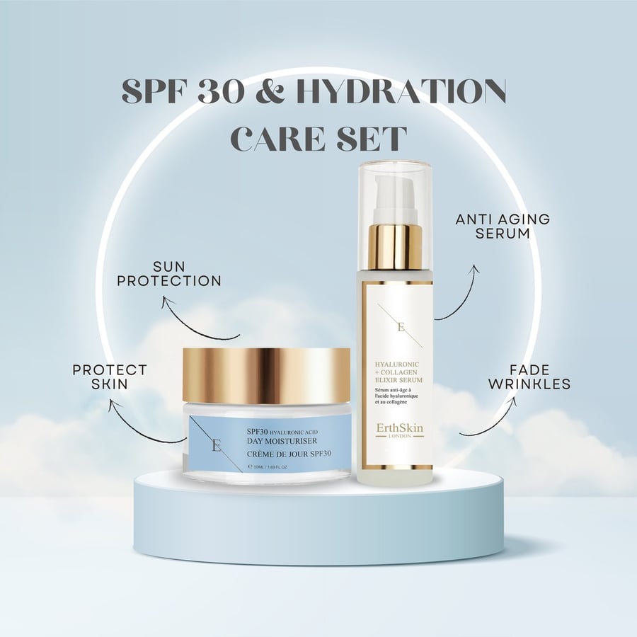 Дневной крем с гиалуроновой кислотой SPF 30 50 мл + и коллагеновая сыворотка - 60 мл ErthSkin London — фото 2