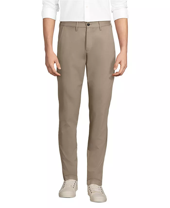 

Мужские дорожные брюки-чинос Slim Fit Lands' End, загар/бежевый