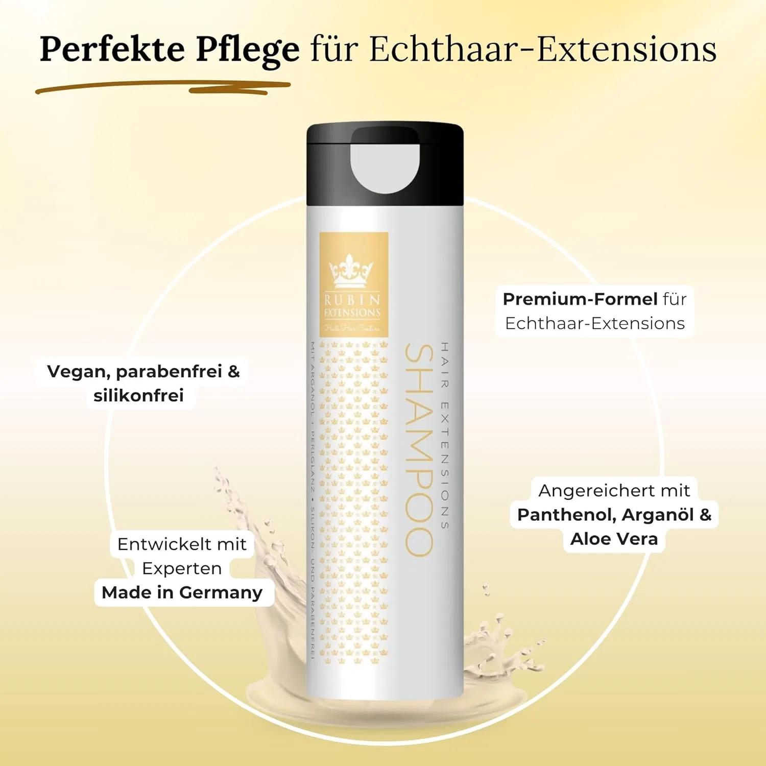 Шампунь для наращенных волос «Repair Gold Collection» от Rubin Extensions Rubin Extensions — фото 2