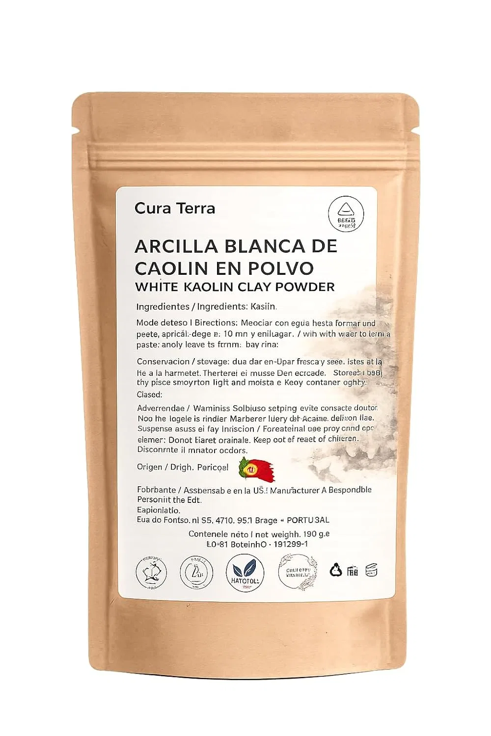 Белая глина 100% натуральная из Португалии, 100 г Genérico