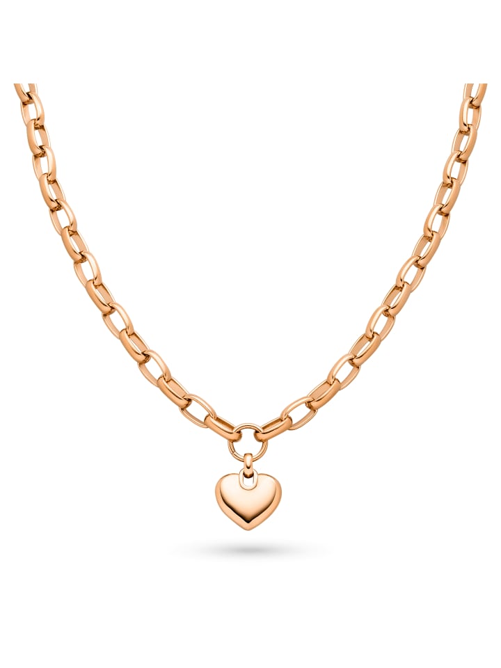 

s.Oliver Массивное колье в форме сердца из розового золота