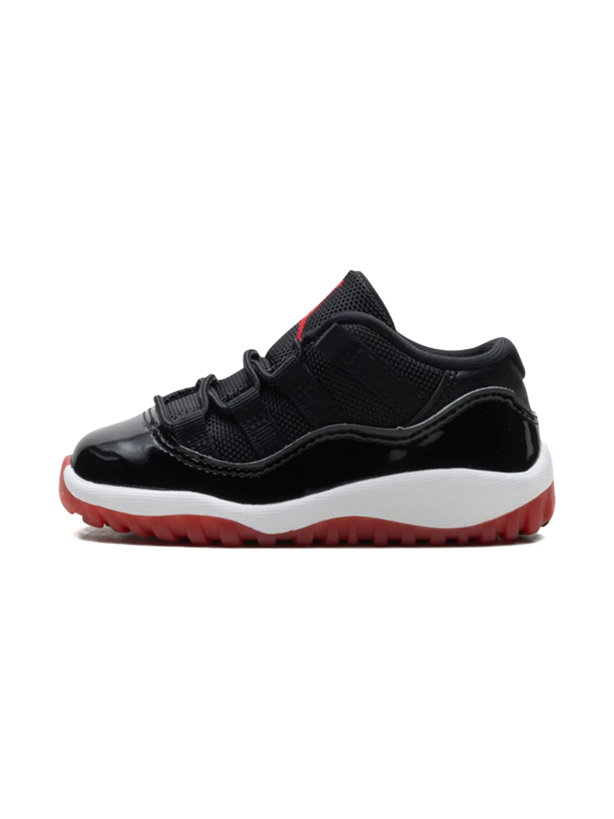 Кроссовки Air Jordan 11 Retro Low Bred Black/Varsity Red/White Jordan Kids, черный — фото 4