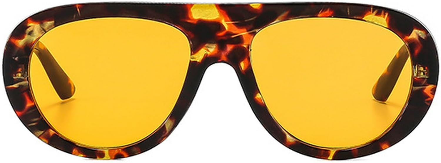 

Ретро-солнцезащитные очки-пилот большого размера для женщин, круглые солнцезащитные очки, модные трендовые очки с защитой от УФ-излучения UV400 для мужчин, солнцезащитные очки с леопардовым принтом зеленого цвета mincl, C6