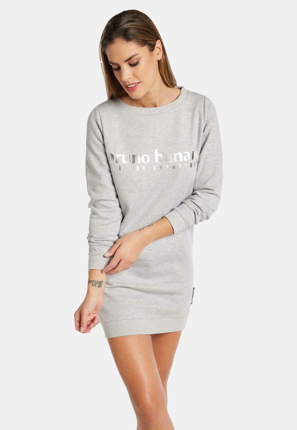 

Платье из джерси MIT LOGOSCHRIFTZUG BULLOCK Bruno Banani, цвет grau melange