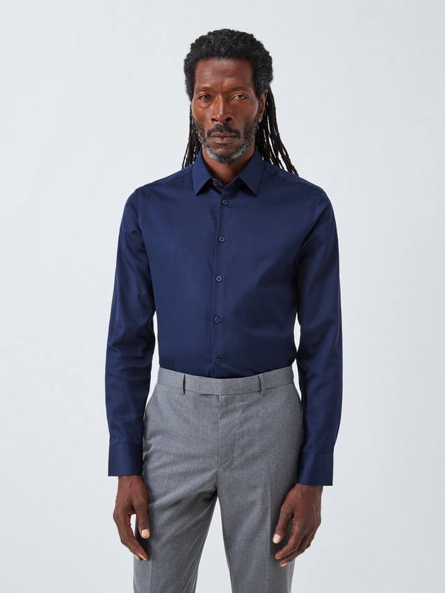 

Сорочка из сатина Slim Fit John Lewis, Navy