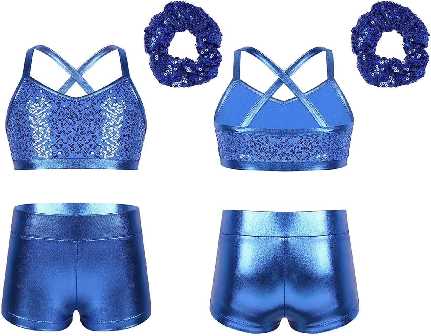 Детский спортивный комплект Loyan топ с шортами, Light Blue