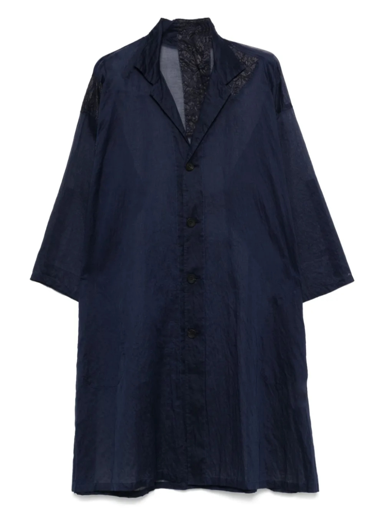 

Пальто из органзы Yohji Yamamoto, синий