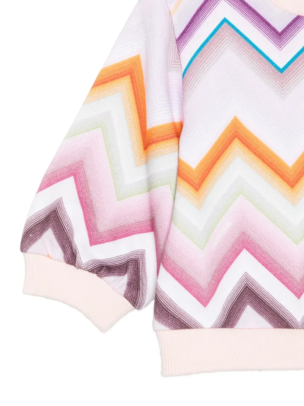 Свитшот с узором «зигзаг» Missoni Kids, розовый — фото 3