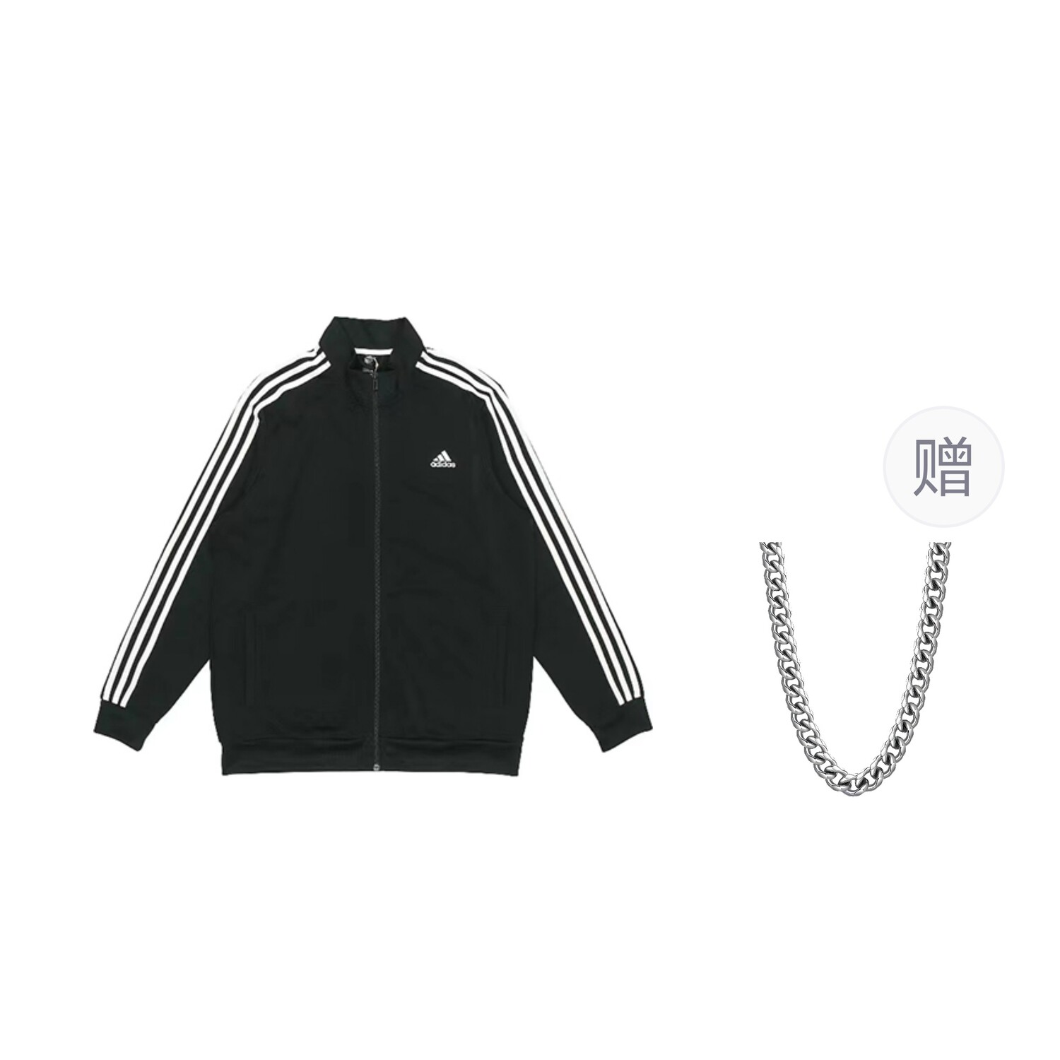 

Куртка мужская черный с ожерельем Adidas