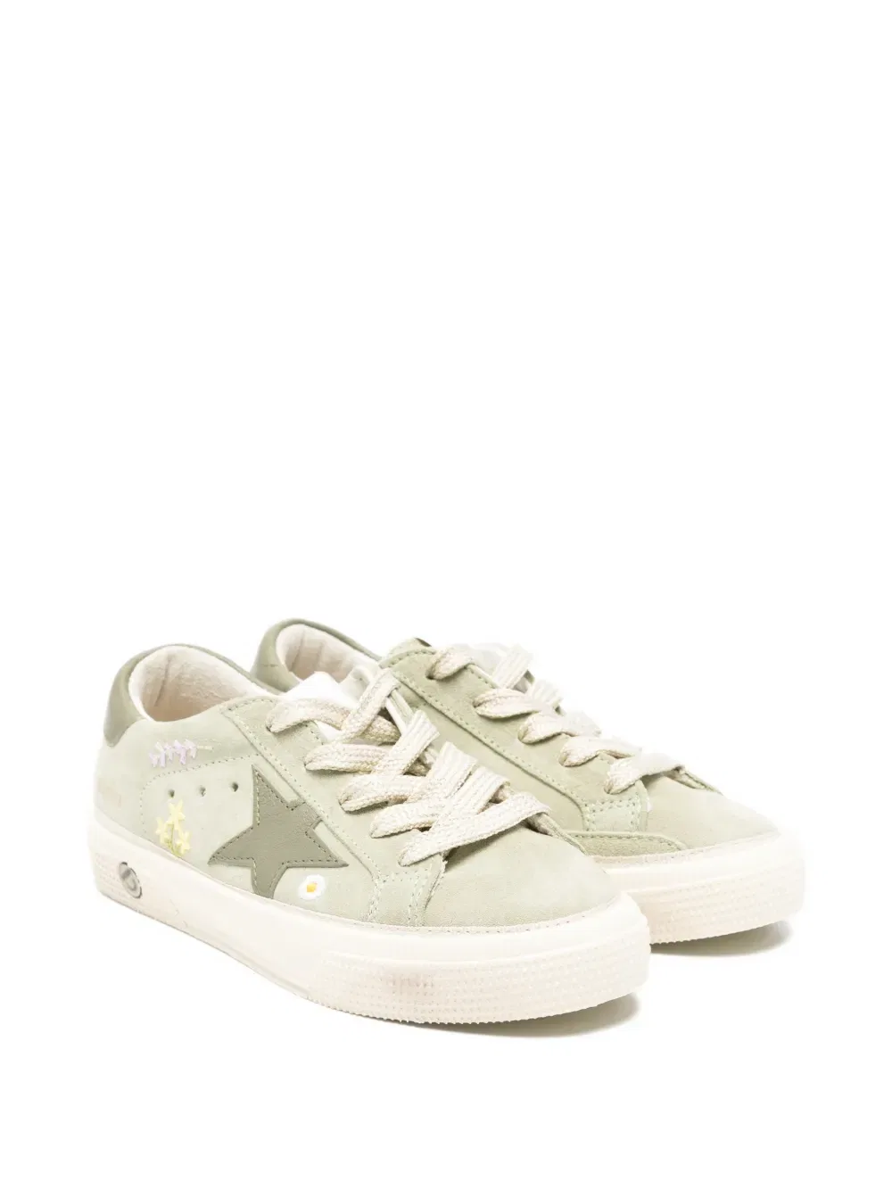 Замшевые кроссовки Golden Goose Kids, зеленый