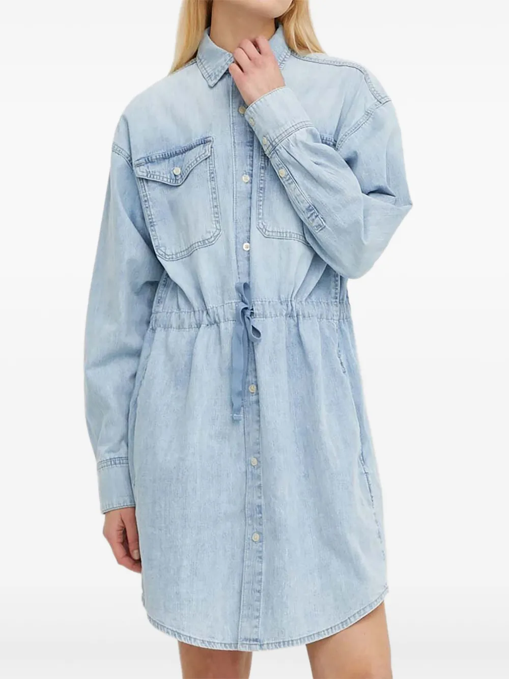

Платье-рубашка длины мини с кулиской G-Star RAW, синий