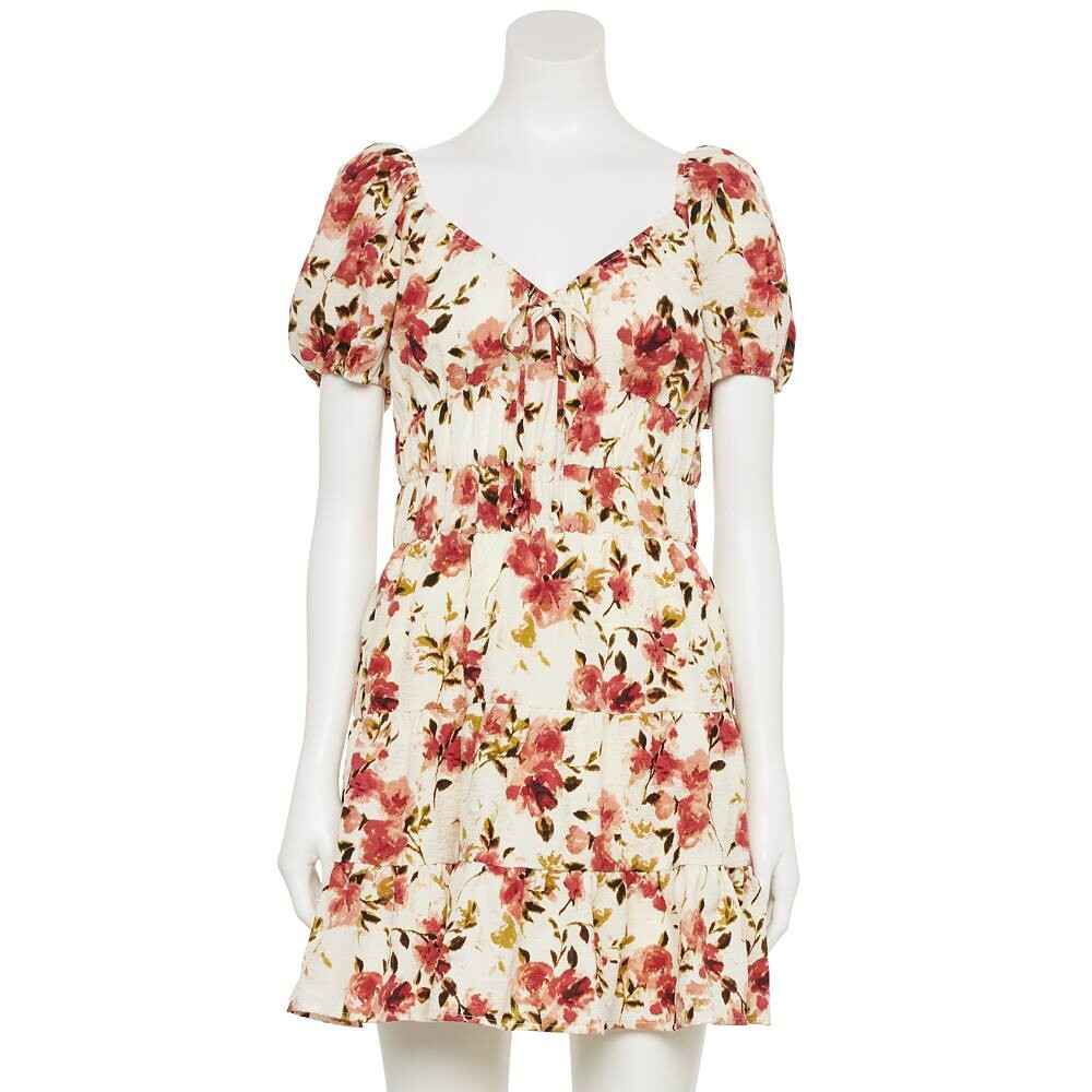 

Детское платье Liberty Love Cadence с пышными рукавами, цвет Ivory Red Floral