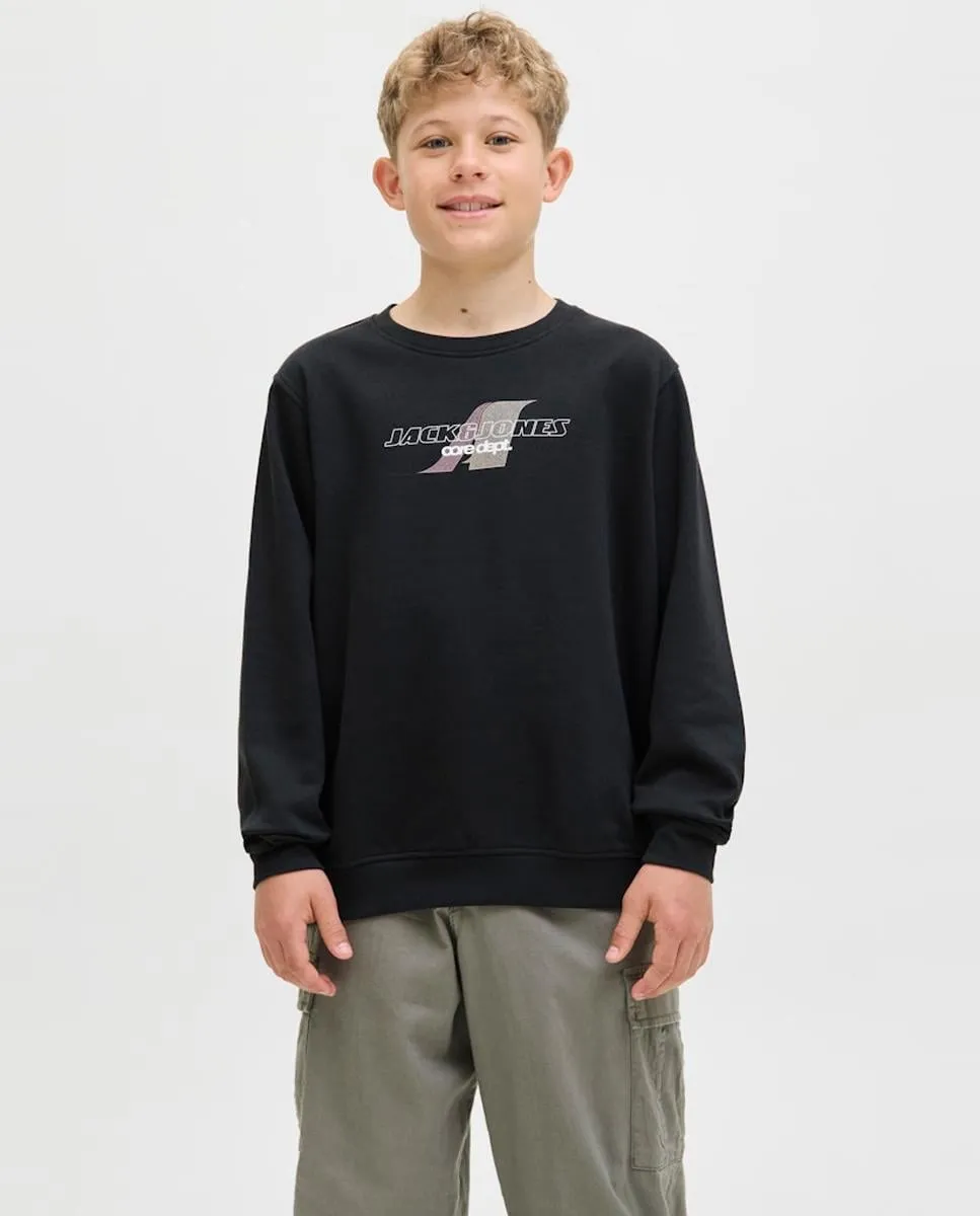 

Детская толстовка с принтом на передней части Jack & Jones, черный