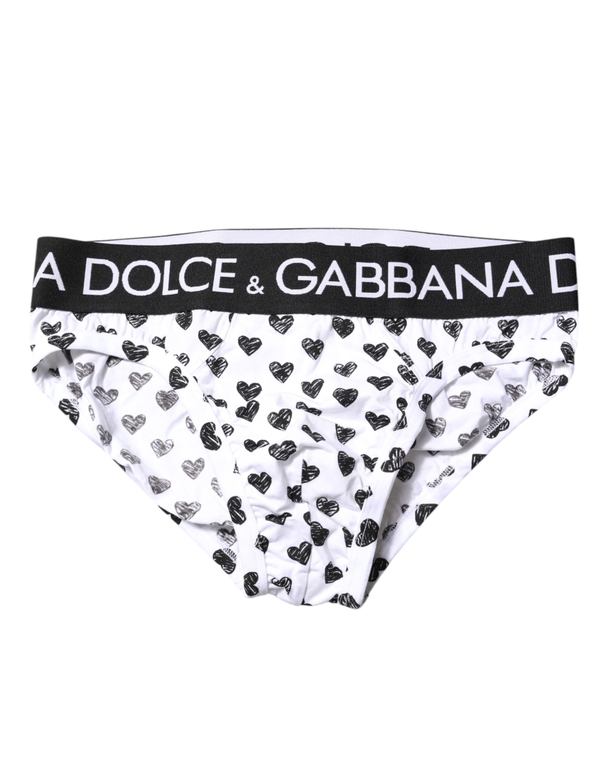 

Брифы White Heart Printed Regular Brief Underwear Dolce & Gabbana, белый