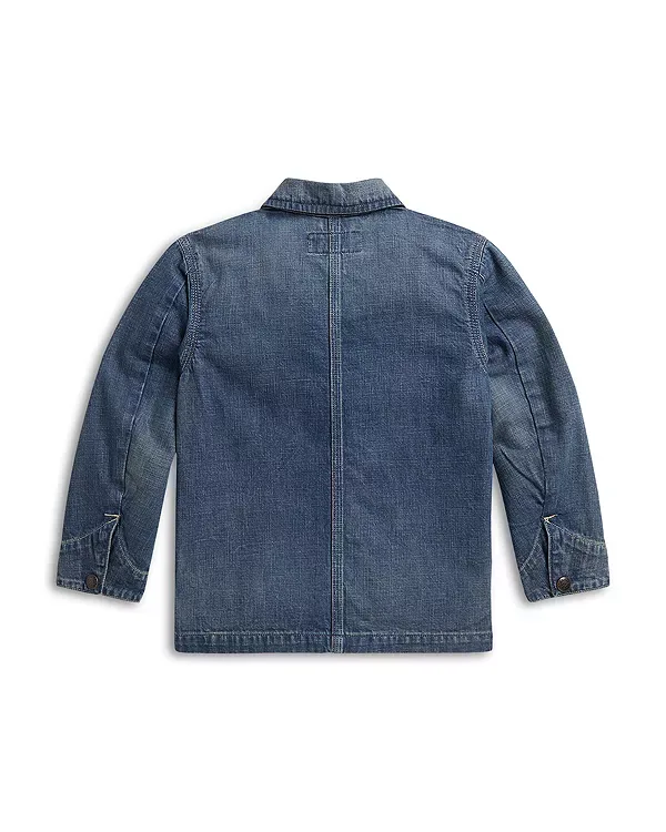 Джинсовая куртка в стиле милитари - для маленького ребенка Ralph Lauren, Blue — фото 2