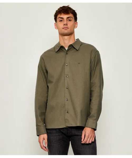 

Меланжевая рубашка Regular fit Calvin Klein, зеленый