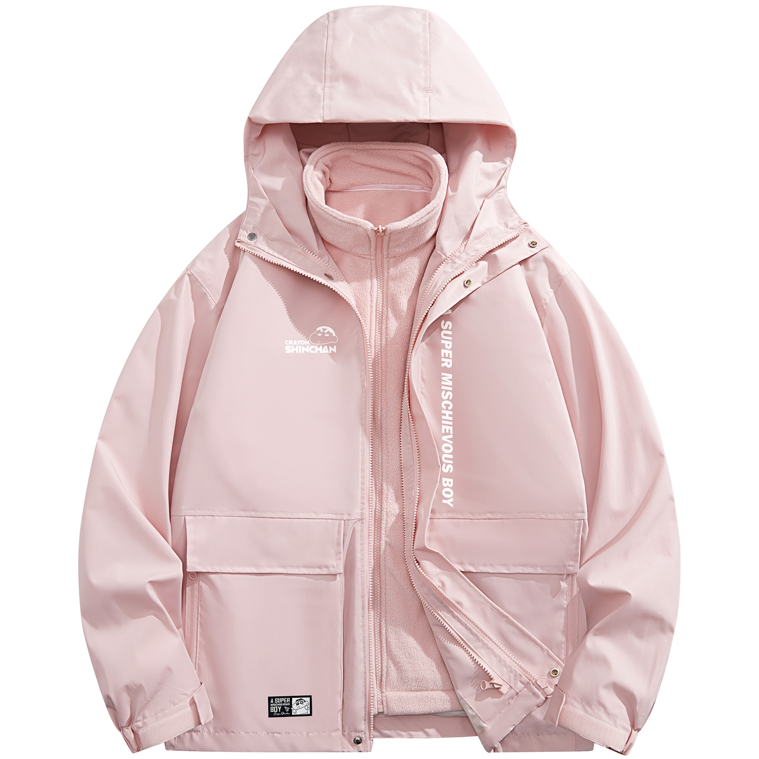 

Crayon Shinchan Куртка Unisex, Pink[Triple-Function Thickened Coat]
