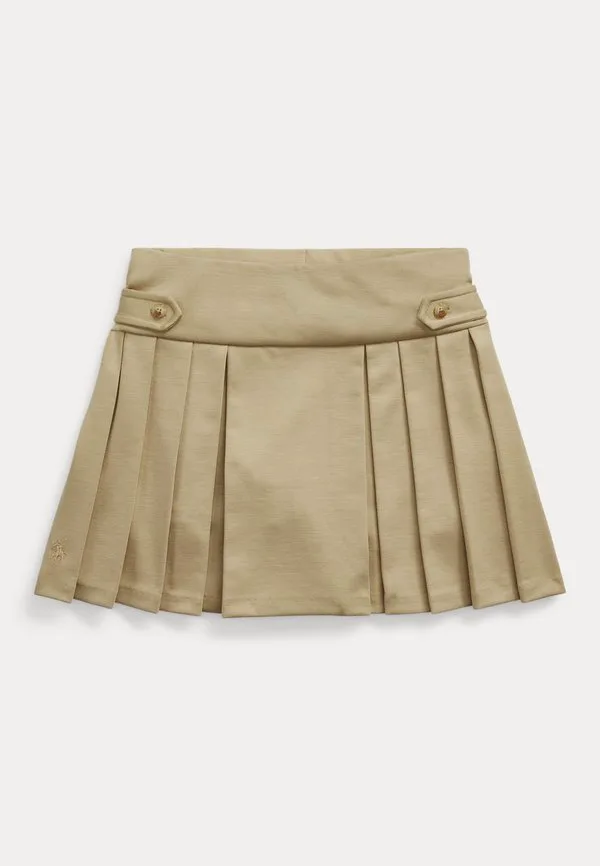 Плиссированная юбка-шорты из ткани понте 714y, юбка а-силуэта Polo Ralph Lauren, Classic Khaki — фото 3