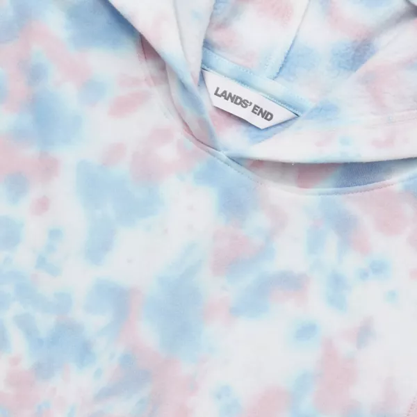 Флисовая толстовка с капюшоном для мальчиков 2-20 лет Lands' End, цвет lavendar tie dye — фото 3