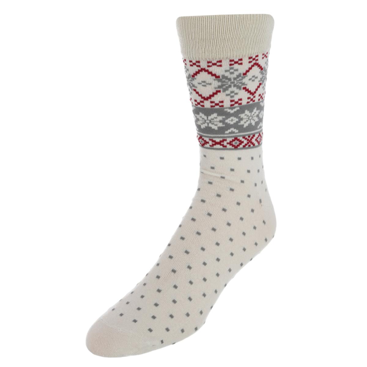 

Носки мужские Crew Snowflake Christmas Novelty (1 пара) CTM, белый