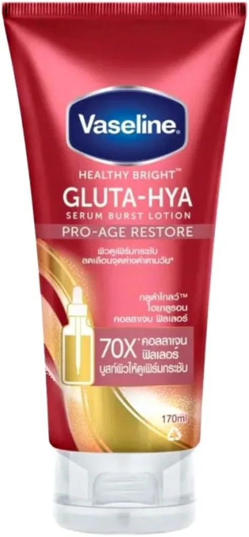 Лосьон-сыворотка Vaseline Healthy Bright Gluta-Hya Serum Burst Lotion Pro-Age Restore ‎Vaseline