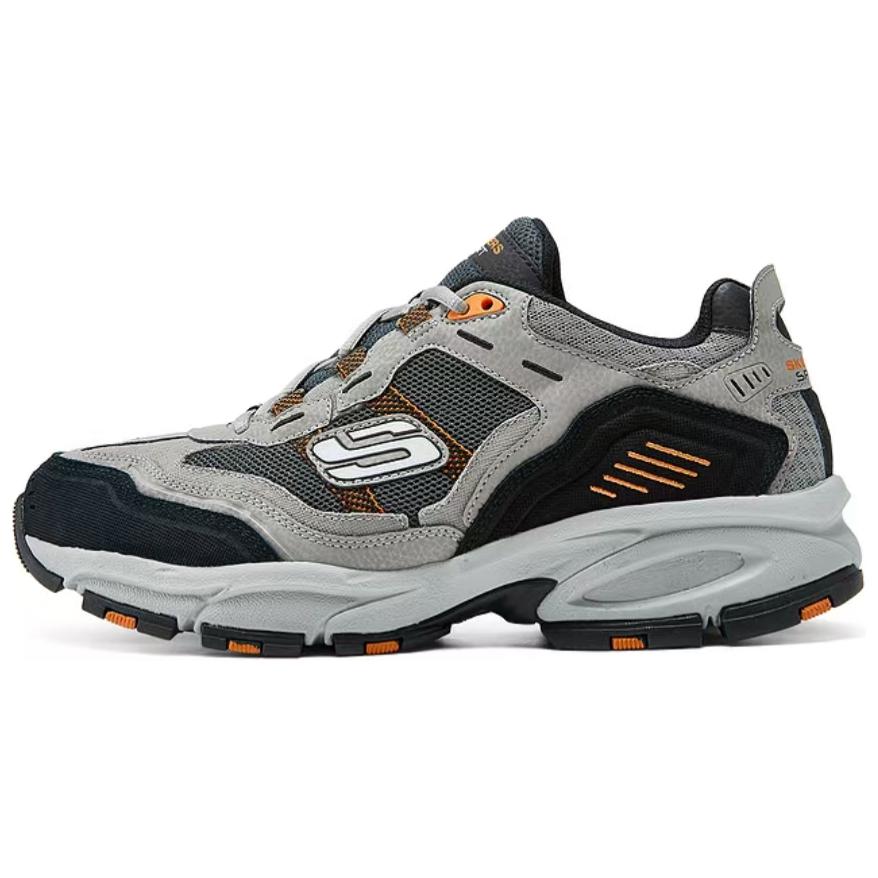 

Skechers Мужские низкие уличные кроссовки Outdoor серо-оранжевые, цвет Gray/Orange