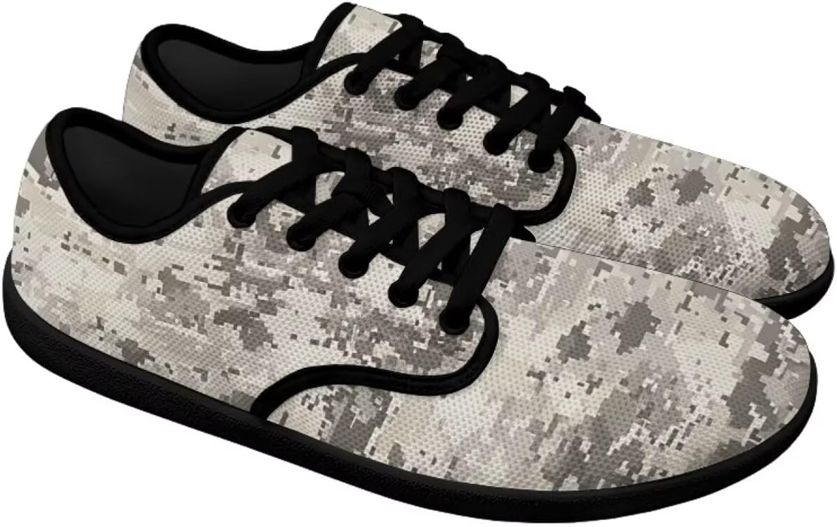 

Мужские кроссовки для ходьбы с широкой пяткой и пальцами, нулевая разница в подошве, минималистичные повседневные, дышащие сетчатые, без шнурков Pointodoor, Camo Printed