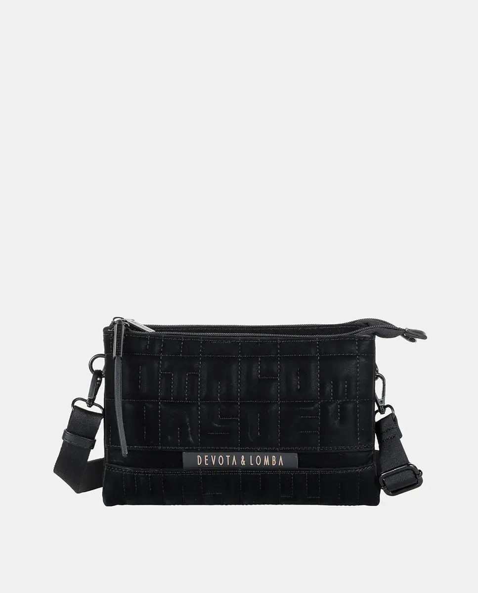 

Средняя сумка через плечо с регулируемым плечевым ремнем Devota & Lomba, черный