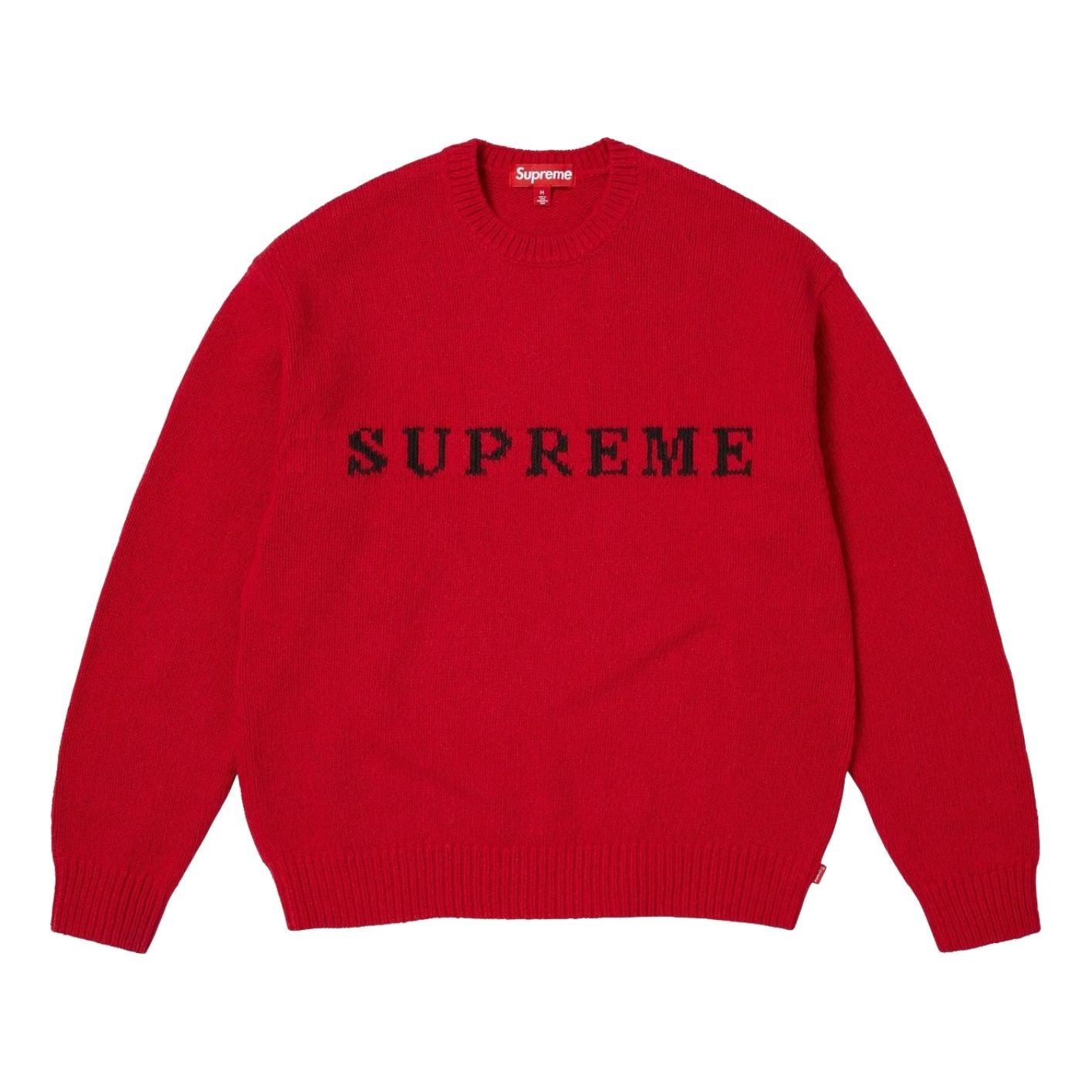

Свитер Supreme FW25 с контрастным логотипом, красный