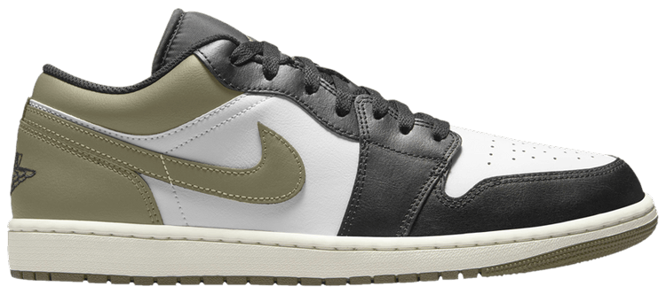 

Кроссовки Air Jordan 1 Low 'Black Toe Medium Olive', зеленый